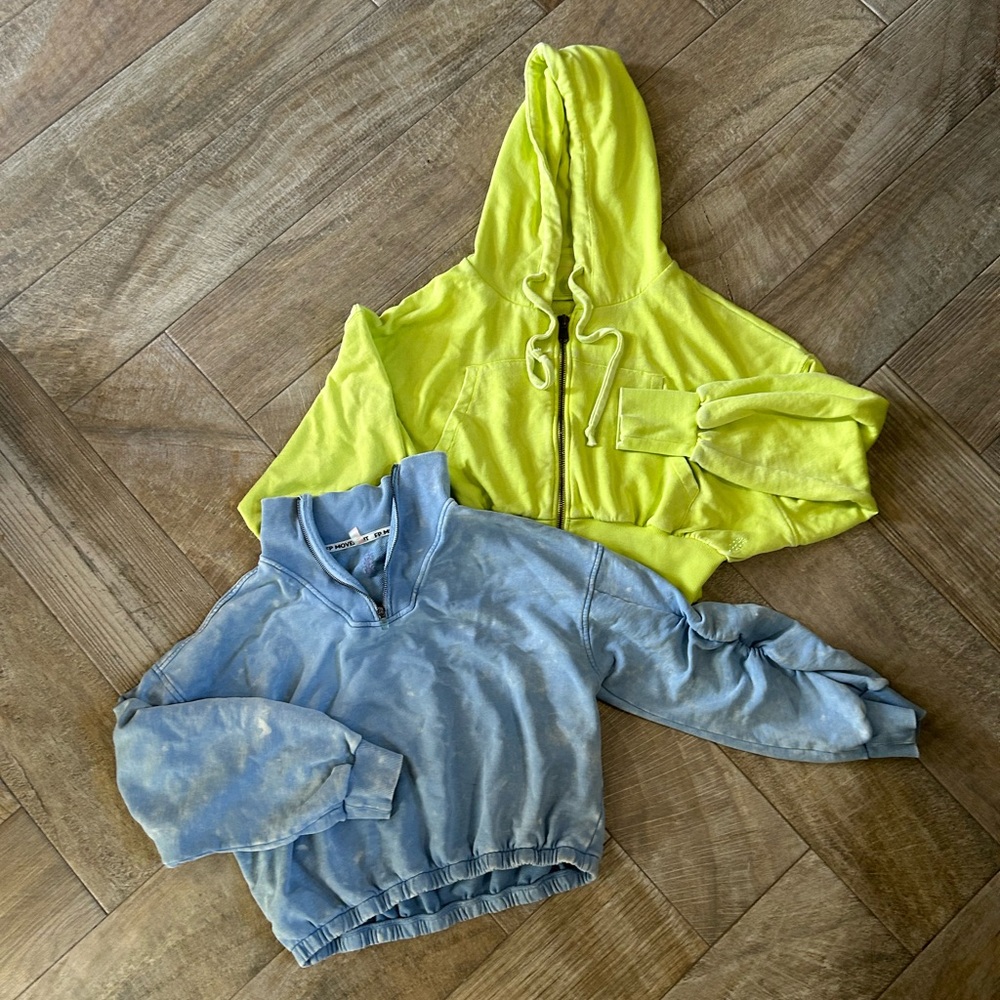 Lot of 2 Free People Movement Crop Sweaters